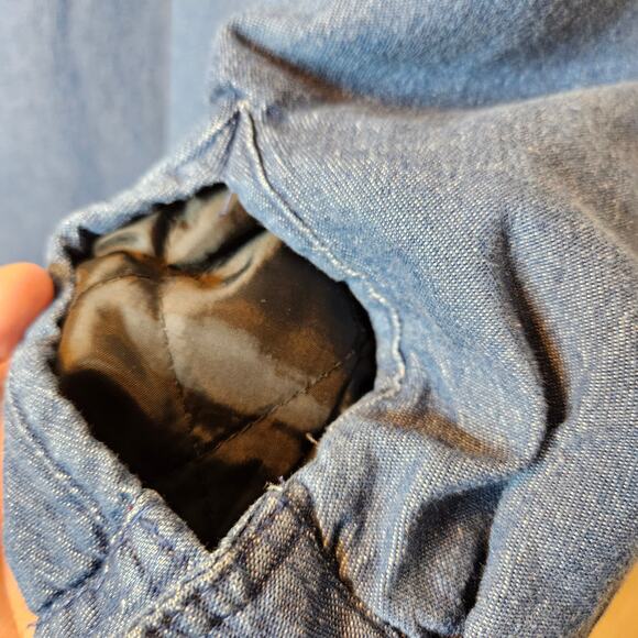 Wrangler Sherpa Shacket Men's Sz Large Lined Denim Work Shirt Coat Jacket - Picture 6 of 6